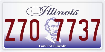 IL license plate Z707737