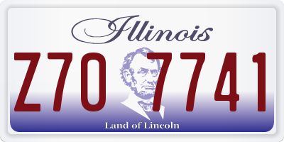 IL license plate Z707741