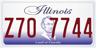 IL license plate Z707744