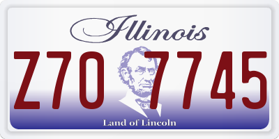 IL license plate Z707745