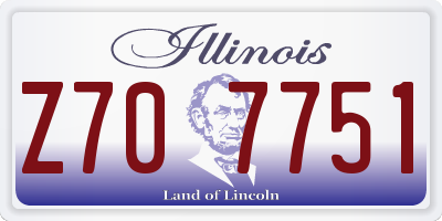 IL license plate Z707751