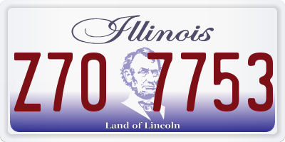 IL license plate Z707753