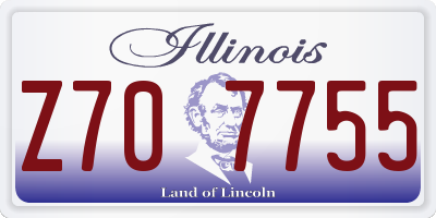 IL license plate Z707755
