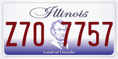 IL license plate Z707757