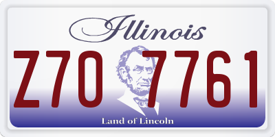 IL license plate Z707761