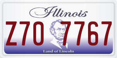 IL license plate Z707767