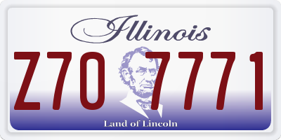 IL license plate Z707771