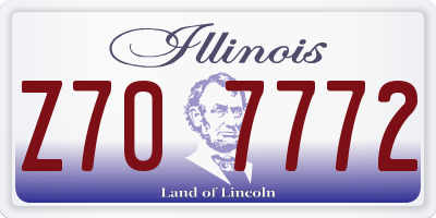 IL license plate Z707772