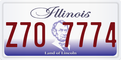 IL license plate Z707774