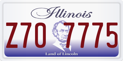 IL license plate Z707775