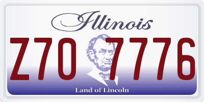 IL license plate Z707776