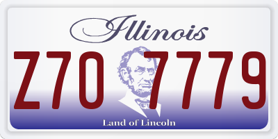 IL license plate Z707779