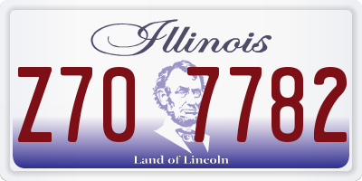 IL license plate Z707782