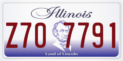 IL license plate Z707791