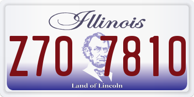 IL license plate Z707810