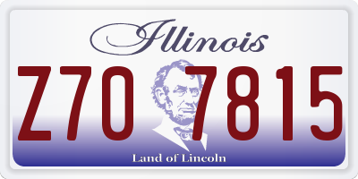 IL license plate Z707815