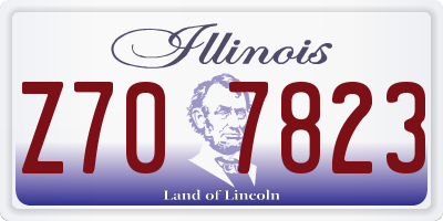 IL license plate Z707823
