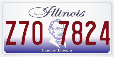 IL license plate Z707824