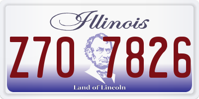 IL license plate Z707826