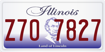 IL license plate Z707827
