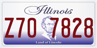 IL license plate Z707828