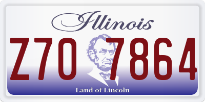 IL license plate Z707864