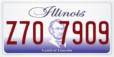 IL license plate Z707909