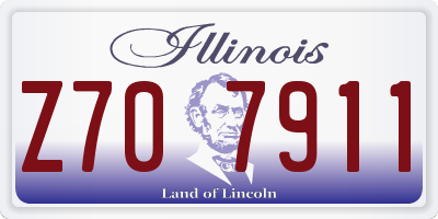 IL license plate Z707911