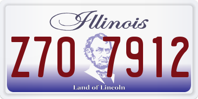 IL license plate Z707912