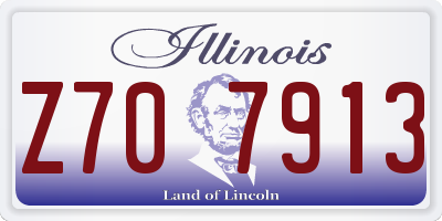 IL license plate Z707913