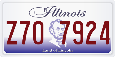 IL license plate Z707924
