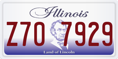 IL license plate Z707929