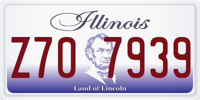 IL license plate Z707939