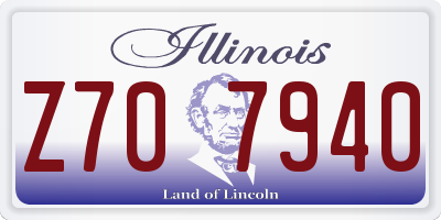 IL license plate Z707940