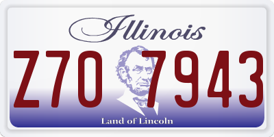 IL license plate Z707943