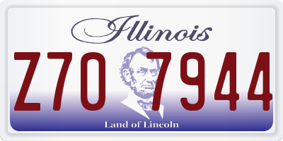 IL license plate Z707944