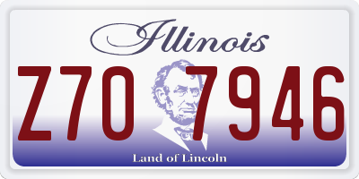 IL license plate Z707946