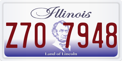 IL license plate Z707948