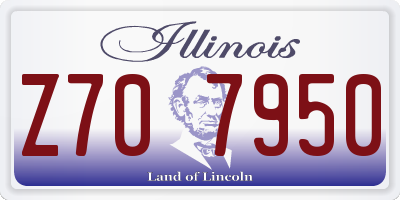 IL license plate Z707950