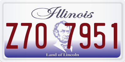 IL license plate Z707951