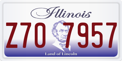 IL license plate Z707957