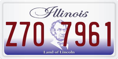 IL license plate Z707961