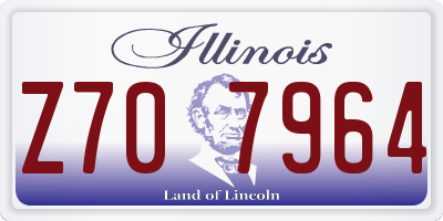 IL license plate Z707964