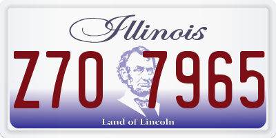 IL license plate Z707965