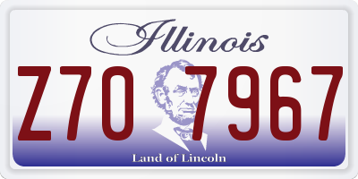 IL license plate Z707967