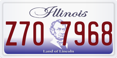 IL license plate Z707968