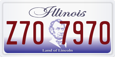 IL license plate Z707970