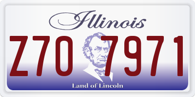 IL license plate Z707971