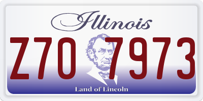 IL license plate Z707973