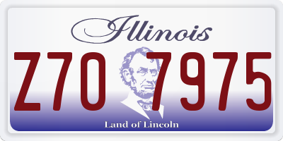 IL license plate Z707975